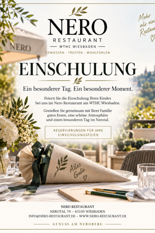 Einschulungsfeier im Nero Restaurant am WTHC Wiesbaden im Nerotal am Neroberg